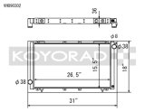 Koyo 91-94 Subaru Legacy 2.2L Turbo (MT) Radiator thumbnail 1