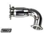 Turbo XS 2015+ Subaru WRX Front Pipe w/ Catalytic Converter thumbnail 1