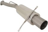 Turbo XS 02-07 WRX-STi Rear Muffler Assembly w/ Titanium Tip thumbnail 1