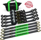 Rhino USA Heavy Duty Vehicle Tie Down Kit - Black thumbnail 1
