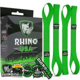 Rhino USA Soft Loops Motorcycle Tie-Down Set 4-Pack Green thumbnail 1