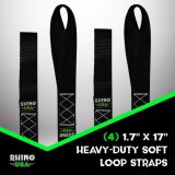 Rhino USA Soft Loops Motorcycle Tie-Down Set 4-Pack Green thumbnail 3