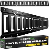 Rhino USA 5Ft E-Track Tie-Down Rails, Black (2 Pack) thumbnail 1