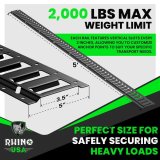 Rhino USA 5Ft E-Track Tie-Down Rails, Black (2 Pack) thumbnail 6