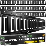 Rhino USA 5Ft E-Track Tie-Down Rails, Black (4 Pack) thumbnail 1