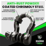 Rhino USA 3/4In D-Ring Shackle Set (2-Pack) Matte Black thumbnail 5