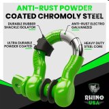 Rhino USA 3/4In D-Ring Shackle Set (2-Pack)(Green) thumbnail 2