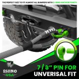 Rhino USA 3/4In D-Ring Shackle Set (2-Pack)(Green) thumbnail 3