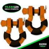 Rhino USA 8T Super Shackle 2-Pack (Orange) thumbnail 1