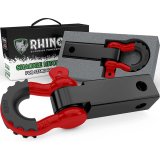 Rhino USA Shackle Hitch Receiver W/ D-Ring (Red) thumbnail 1