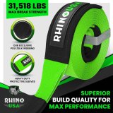 Rhino USA Recovery Tow Strap 3Inx20Ft (Green) thumbnail 5
