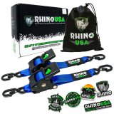 Rhino USA Retractable Ratchet Straps (2Pk 2Inx10Ft) Blue thumbnail 1