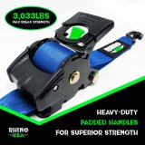 Rhino USA Retractable Ratchet Straps (2Pk 2Inx10Ft) Blue thumbnail 2