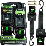 Rhino USA Retractable Transom Straps (2 Pack-Black) thumbnail 1