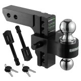 Rhino USA 6In Heavy Duty Drop Hitch - 2In (Black) thumbnail 1