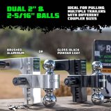 Rhino USA 6In Heavy Duty Drop Hitch - 2In (Black) thumbnail 5