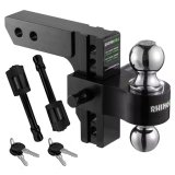 Rhino USA 8In Heavy Duty Drop Hitch - 2.5In (Black) thumbnail 1