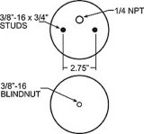 Firestone Ride-Rite Replacement Bellow 224C (For Kit PN 2040/1130/2601/2598/2580/2170) (W217606873) thumbnail 1