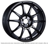 SSR GTX01 17x7 5x100 50mm Offset Flat Black Wheel thumbnail 3
