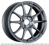 SSR GTX01 17x9 5x100 38mm Offset Dark Silver Wheel thumbnail 3
