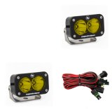 Baja Designs S2 Pro Series LED Light Pods Amber Lens Spot Pattern - Pair thumbnail 1