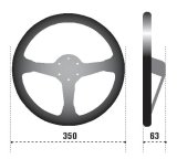 Sparco Steering Wheel 345 Suede Black thumbnail 2