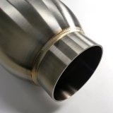 Stainless Bros 3.5in Round Body x 12.0in Length 2.50in Inlet/Outlet Bullet Resonator thumbnail 1