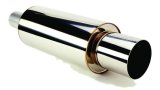 HKS Universal SS Hi-Power Muffler (120mm tip / 75mm piping) (SUS304 NO COATING) thumbnail 1