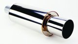 HKS Universal SS Hi-Power Muffler (120mm tip / 75mm piping) (SUS304 NO COATING) thumbnail 2