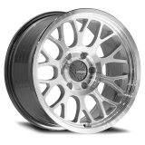 Mamba M28 20x9 6x139.7 ET-12 Silver Wheel w/ Mirror Machine Face & Lip thumbnail 1