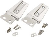 Kentrol 07-18 Jeep Wrangler JK Hood Hinge Pair - Polished Silver thumbnail 1
