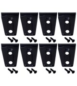 Kentrol 07-18 Jeep Wrangler JK Door Hinge Overlays 8 Pieces 4 Door - Textured Black thumbnail 1