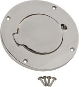 Kentrol 97-06 Jeep Wrangler TJ Billet Style Gas Hatch - Polished Silver thumbnail 1