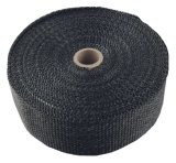 Torque Solution Fiberglass Exhaust Wrap Universal 1inx50ft - Black thumbnail 5