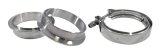 Torque Solution Stainless Steel V-Band Clamp & Flange Kit - 3in (76mm) thumbnail 1