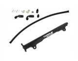 Torque Solution Mitsubishi Evo X Billet Aluminum Fuel Rail - Black thumbnail 1