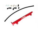 Torque Solution Mitsubishi Evo X Billet Aluminum Fuel Rail - Red thumbnail 3