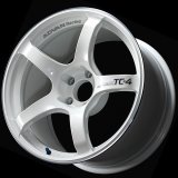 Advan TC4 17x9.0 +63 5x114.3 Racing White Metallic and Ring Wheel thumbnail 1