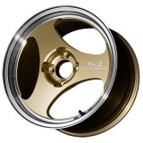 Advan ONI2 15X8.0 +30 4x100 Machining and Champagne Gold Wheel thumbnail 1