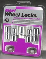 McGard Wheel Lock Nut Set - 4pk. (Long Shank Seat) 1/2-20 / 13/16 Hex / 1.75in. Length - Chrome thumbnail 2
