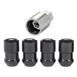 McGard Wheel Lock Nut Set - 4pk. (Cone Seat) 1/2-20 / 3/4 & 13/16 Dual Hex / 1.46in. Length - Black thumbnail 3