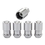 McGard Wheel Lock Nut Set - 4pk. (Cone Seat) 1/2-20 / 3/4 & 13/16 Dual Hex / 1.66in. Length - Chrome thumbnail 1