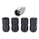 McGard Wheel Lock Nut Set - 4pk. (Cone Seat) M14X1.5 / 21mm & 22mm Dual Hex / 1.639in. L - Black thumbnail 4