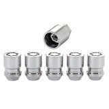 McGard Wheel Lock Nut Set - 5pk. (Cone Seat) M12X1.25 / 3/4 Hex / 1.28in. Length - Chrome thumbnail 6