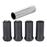 McGard Wheel Lock Nut Set - 4pk. (Tuner / Cone Seat) M14X1.5 / 1in. Hex / 1.935in. Length - Black thumbnail 3