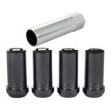 McGard Wheel Lock Nut Set - 4pk. (Tuner / Cone Seat) M14X1.5 / 1in. Hex / 1.935in. Length - Black thumbnail 5
