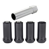 McGard Wheel Lock Nut Set - 4pk. (Tuner / Cone Seat) 1/2-20 / 13/16 Hex / 1.60in. Length - Black thumbnail 3