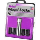 McGard Wheel Lock Nut Set - 4pk. (Tuner / Cone Seat) M12X1.5 / 13/16 Hex / 1.24in. Length - Black thumbnail 1