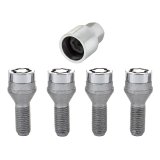 McGard Wheel Lock Bolt Set - 4pk. (Cone Seat) M12X1.5 / 17mm Hex / 25.5mm Shank Length - Chrome thumbnail 1