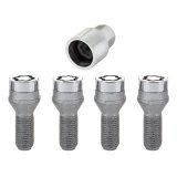 McGard Wheel Lock Bolt Set - 4pk. (Cone Seat) M14X1.25 / 17mm Hex / 27.3mm Shank Length - Chrome thumbnail 1